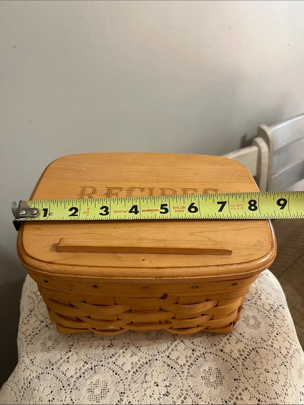 Longaberger Recipe Basket with lid